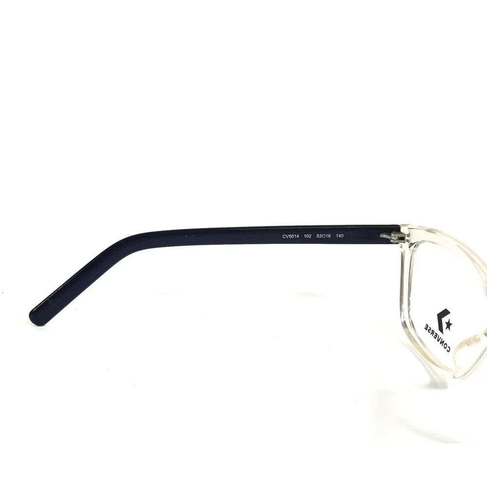 Converse Eyeglasses Frame CV5014 102 Clear White Blue Cat Eye Full Rim 53-16-140